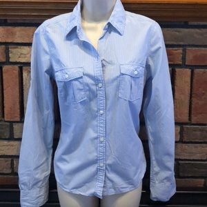 AE Favorite Button Up Striped Shirt Size 6